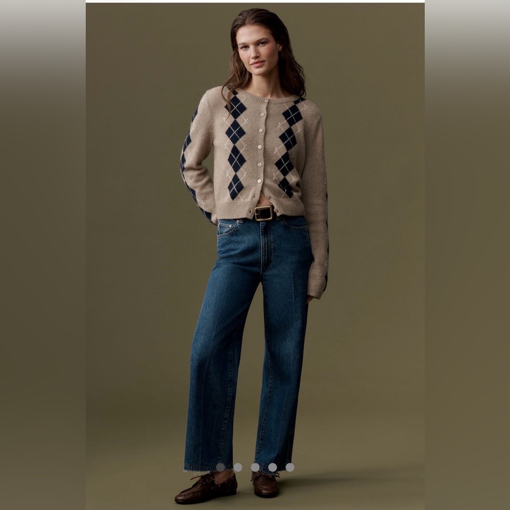 NWT Anthropologie DL1961 Hepburn Wide Leg High-rise Ankle Jeans Sz 26
